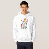 Cat at Schach mit Schachstück gepaart Hoodie (Vorne ganz)