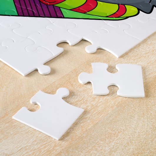 Cat at Schach mit Schachstück gepaart Puzzle (Seite)