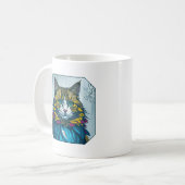 Cat Ate The Canary Feather Art | Unique Colorful Kaffeetasse (Vorderseite Links)