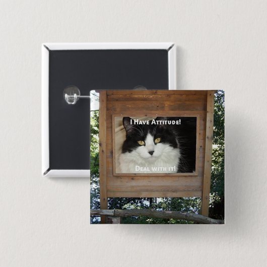 Cat Attitude Button (Vorne & Hinten)