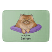Cat Attitude Funny Badematte (Vorderseite)