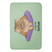 Cat Attitude Funny Badematte (Vorderseite Vertikal)