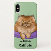 Cat Attitude Funny Case-Mate iPhone Hülle (Rückseite)