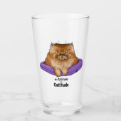 Cat Attitude Funny Glas (Vorderseite)