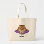 Cat Attitude Funny Jumbo Stoffbeutel (Vorne)