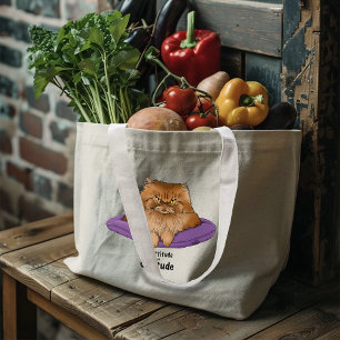 Cat Attitude Funny Jumbo Stoffbeutel