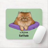 Cat Attitude Funny Mousepad (Mit Mouse)