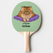 Cat Attitude Funny Tischtennis Schläger (Vorderseite)