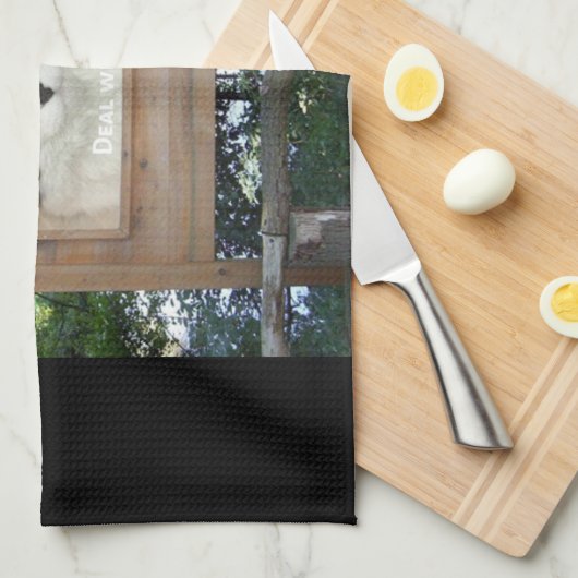 Cat Attitude Handtuch (Viertel Falte)