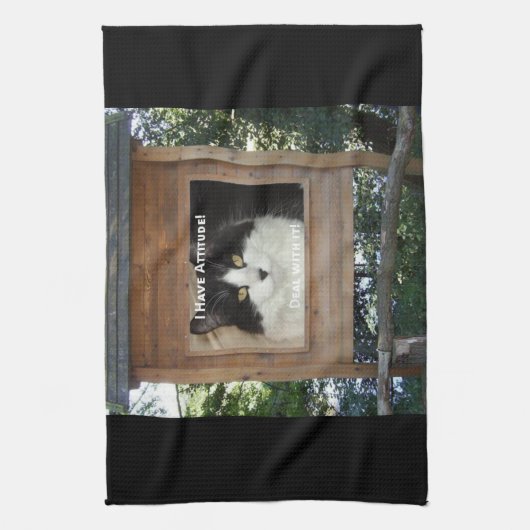 Cat Attitude Handtuch (Vertikal)
