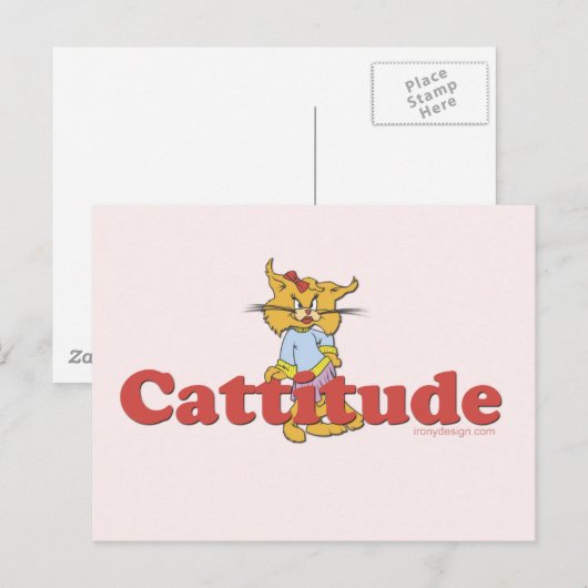 Cat Attitude Postkarte (Vorne/Hinten)
