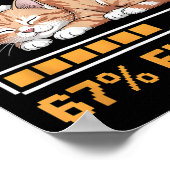 Cat Aura Loading 67 Percent Energy Funny Gen Z Mem Poster (Ecke)