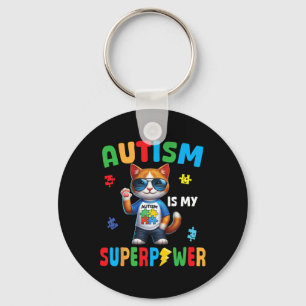 Cat Autismus ist meine Superpower Accept Support-L Schlüsselanhänger