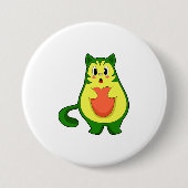 Cat Avocado Button (Vorderseite)