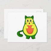 Cat Avocado Postkarte (Vorne/Hinten)