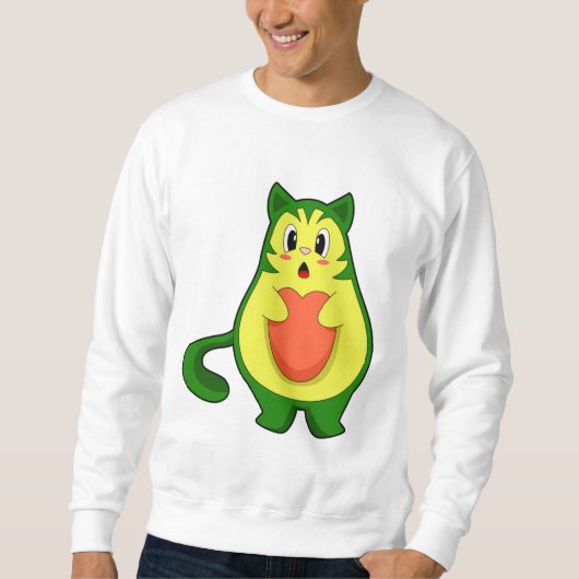 Cat Avocado Sweatshirt (Vorderseite)