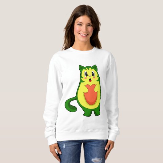 Cat Avocado Sweatshirt (Vorne ganz)