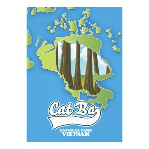 Cat Ba Nationalpark Vietnam Reise Karte  Fotodruck