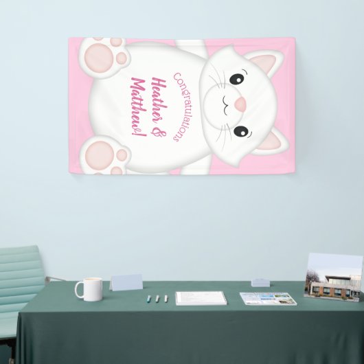 Cat Baby Dusche Kitty Pink Banner (Messeveranstaltung)