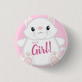 Cat Baby Dusche Kitty Pink Button (Vorderseite)