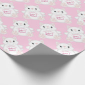 Cat Baby Dusche Kitty Pink Geschenkpapier (Ecke)