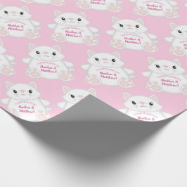 Cat Baby Dusche Kitty Pink Geschenkpapier