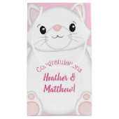 Cat Baby Dusche Kitty Pink Kleine Geschenktüte (Rückseite)