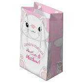 Cat Baby Dusche Kitty Pink Kleine Geschenktüte (Rückseite Schrägansicht)