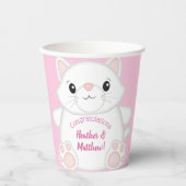 Cat Baby Dusche Kitty Pink Pappbecher (Vorderseite)