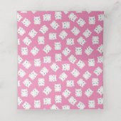 Cat Baby Dusche Kitty Pink Platzkarte (Innenseite Aufgefaltet)