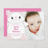 Cat Baby Dusche Kitty Pink Postkarte (Vorne/Hinten)