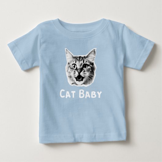 Cat Baby Retro Baby T-shirt (Vorderseite)