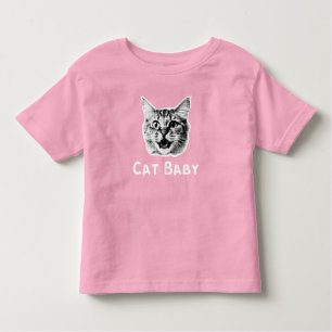 Cat Baby Retro Kleinkind T-shirt