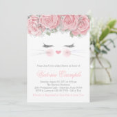 Cat Baby Shower Einladung (Stehend Vorderseite)