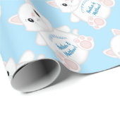 Cat Baby Shower Geschenkpapier (Rolleneckpunkt)