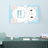 Cat Baby Shower Kitty Blue Banner (Messeveranstaltung)