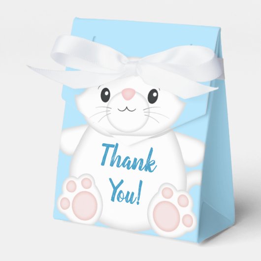 Cat Baby Shower Kitty Blue Boy Geschenkschachtel (Vorderseite)