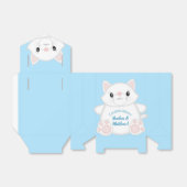 Cat Baby Shower Kitty Blue Geschenkschachtel (Ungefaltet)