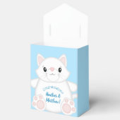 Cat Baby Shower Kitty Blue Geschenkschachtel (Geöffnet)