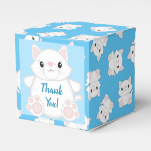 Cat Baby Shower Kitty Blue Geschenkschachtel