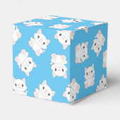 Cat Baby Shower Kitty Blue Geschenkschachtel (Rückseite)