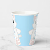 Cat Baby Shower Kitty Blue Pappbecher (Links)
