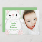 Cat Baby Shower Kitty Einladung (Vorne/Hinten)