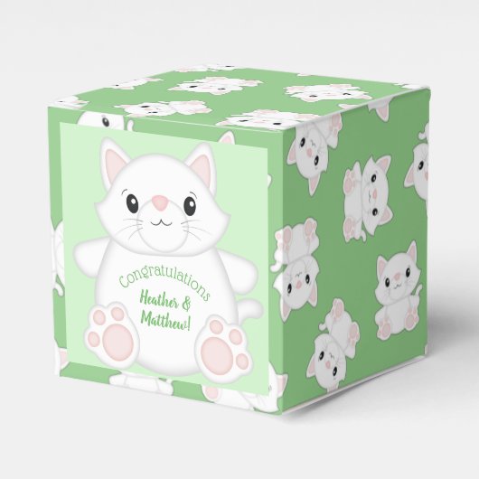 Cat Baby Shower Kitty Geschenkschachtel (Vorderseite)