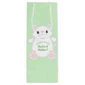Cat Baby Shower Kitty Geschenktüte Für Weinflaschen (Rückseite)