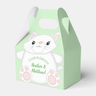 Cat Baby Shower Kitty Green Geschenkschachtel