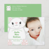 Cat Baby Shower Kitty Postkarte (Vorne/Hinten)