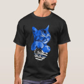 Cat Back The Blue Funny Gift T-Shirt (Vorderseite)
