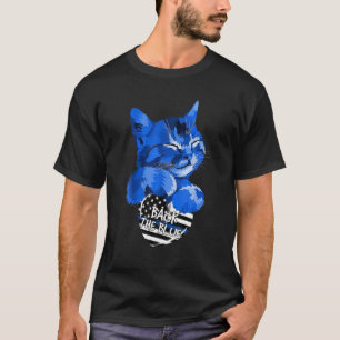Cat Back The Blue Funny Gift T-Shirt