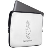 Cat Back View 13” Laptop Sleeve Personalized (Vorne Rechts)